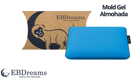 Almohada EBDreams Mold Gel Azul Air Sense Estandar Suave Ergonómica Bambú El Bazar Store