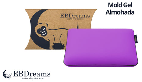 Almohada EBDreams Mold Gel Morada Air Sense Estandar Suave Ergonómica Bambú El Bazar Store