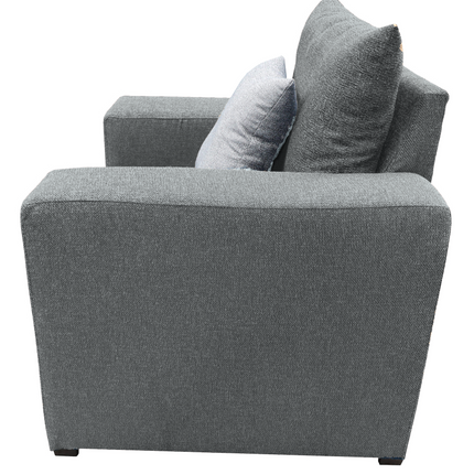 Sillon El Bazar Store Miami Lino Gris Oxford 1 plaza, Modular, Moderno, Sala