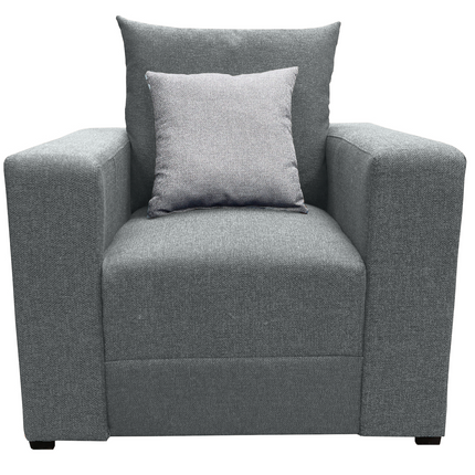 Sillon El Bazar Store Miami Lino Gris Oxford 1 plaza, Modular, Moderno, Sala