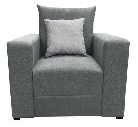 Sillon El Bazar Store Miami Lino Gris Oxford 1 plaza, Modular, Moderno, Sala