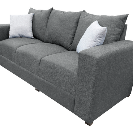 Sofa El Bazar Store Miami Lino Gris Oxford 3 Plazas, Modular, Moderno, Sala