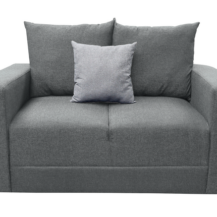 Love seat El Bazar Store Miami Lino Gris Oxford  2 plazas, Modular, Moderno, Sala