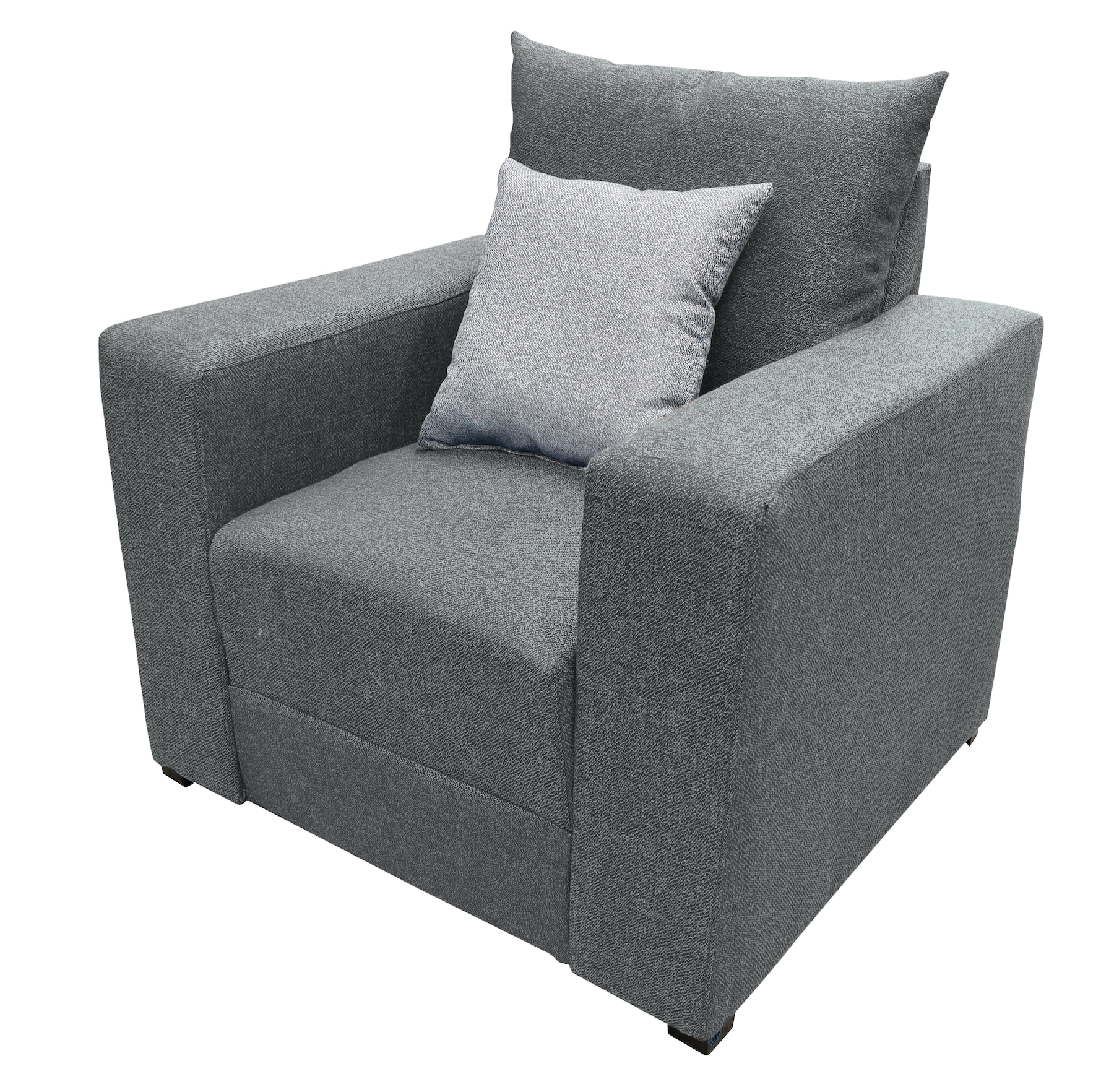 Sillon El Bazar Store Miami Lino Gris Oxford 1 plaza, Modular, Moderno, Sala