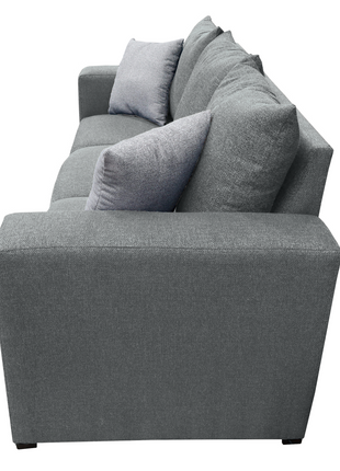 Sofa El Bazar Store Miami Lino Gris Oxford 3 Plazas, Modular, Moderno, Sala