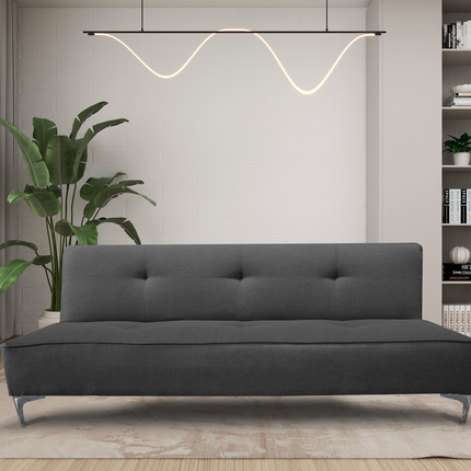 Sofa Cama Reclinable El Bazar Store Milo Gris Oxford , Futon 3 posiciones, Sala
