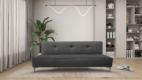 Sofa Cama Reclinable El Bazar Store Milo Gris Oxford , Futon 3 posiciones, Sala