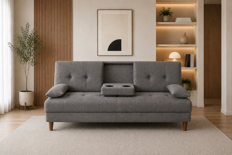 Sofá Cama Reclinable El Bazar Store Hawai Lino Futón Respaldo Abatible Moderno