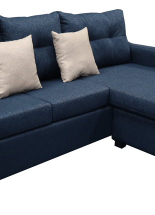 Sala Esquinera El Bazar Store Hermes Azul marino 225x165 cm, Lado Izquierdo y derecho, Lino nacional