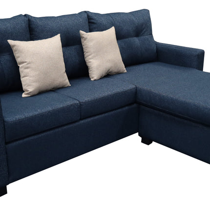 Sala Esquinera El Bazar Store Hermes Azul marino 225x165 cm, Lado Izquierdo y derecho, Lino nacional