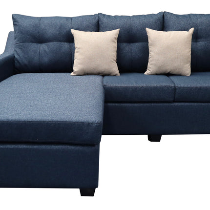 Sala Esquinera El Bazar Store Hermes Azul marino 225x165 cm, Lado Izquierdo y derecho, Lino nacional