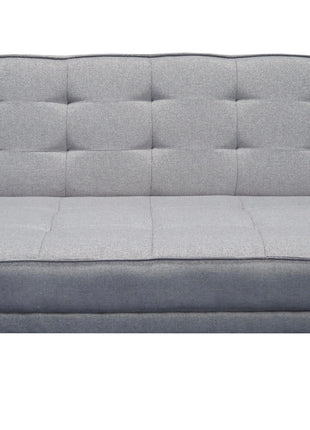 Sofa cama Zeus Lino Plata- Matrimonial Futon 3 posiciones, El Bazar Store