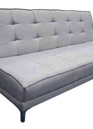 Sofa cama Zeus Lino Plata- Matrimonial Futon 3 posiciones, El Bazar Store