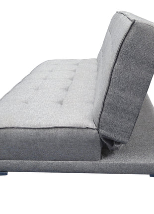 Sofa cama Zeus Lino Plata- Matrimonial Futon 3 posiciones, El Bazar Store