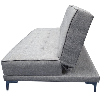 Sofa cama Zeus Lino Plata- Matrimonial Futon 3 posiciones, El Bazar Store