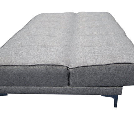 Sofa cama Zeus Lino Plata- Matrimonial Futon 3 posiciones, El Bazar Store