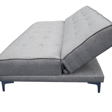 Sofa cama Zeus Lino Plata- Matrimonial Futon 3 posiciones, El Bazar Store