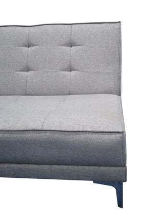 Sofa cama Zeus Lino Plata- Matrimonial Futon 3 posiciones, El Bazar Store