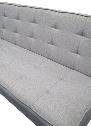Sofa cama Zeus Lino Plata- Matrimonial Futon 3 posiciones, El Bazar Store