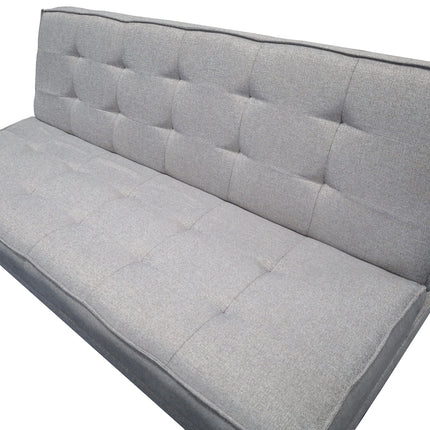 Sofa cama Zeus Lino Plata- Matrimonial Futon 3 posiciones, El Bazar Store