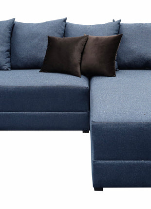 Sala Esquinera Samso Lino Azul Marino- 240x180 cm, El Bazar Store