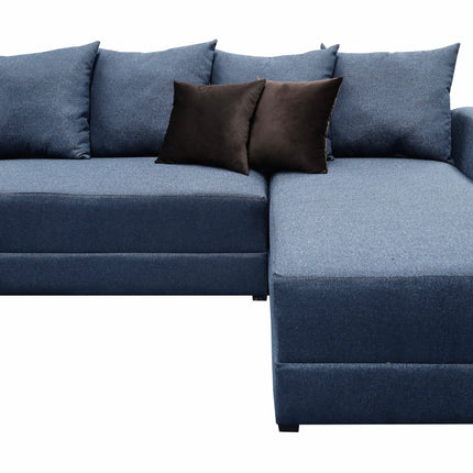 Sala Esquinera Samso Lino Azul Marino- 240x180 cm, El Bazar Store