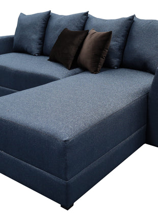 Sala Esquinera Samso Lino Azul Marino- 240x180 cm, El Bazar Store