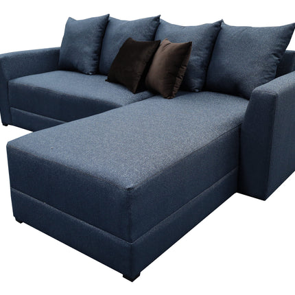 Sala Esquinera Samso Lino Azul Marino- 240x180 cm, El Bazar Store