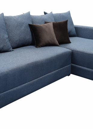 Sala Esquinera Samso Lino Azul Marino- 240x180 cm, El Bazar Store