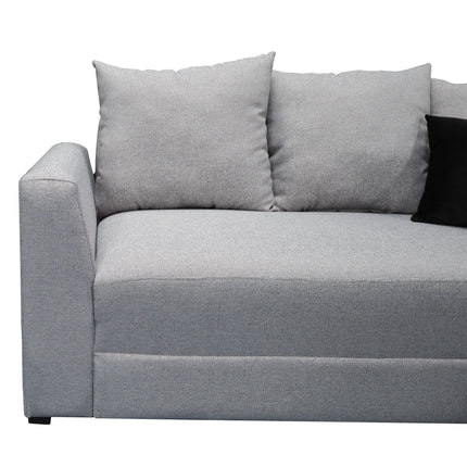 Sala Esquinera Samso Lino Gris plata- 240x180 cm, El Bazar Store