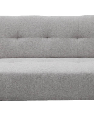 Sofa Cama Paris Lino Plata, Brazos plegables, El Bazar Store, Futon 3 posiciones