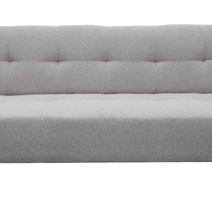 Sofa Cama Paris Lino Plata, Brazos plegables, El Bazar Store, Futon 3 posiciones