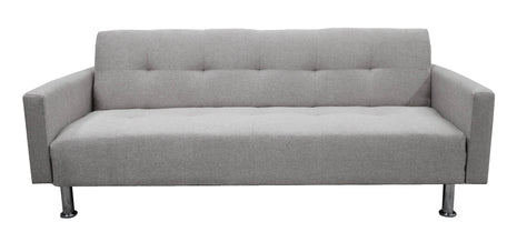 Sofa Cama Paris Lino Plata, Brazos plegables, El Bazar Store, Futon 3 posiciones