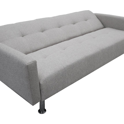 Sofa Cama Paris Lino Plata, Brazos plegables, El Bazar Store, Futon 3 posiciones