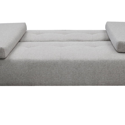 Sofa Cama Paris Lino Plata, Brazos plegables, El Bazar Store, Futon 3 posiciones