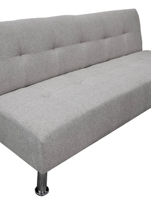 Sofa Cama Paris Lino Plata, Brazos plegables, El Bazar Store, Futon 3 posiciones