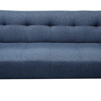 Sofa Cama Paris Lino Azul Marino, Brazos plegables, El Bazar Store, Futon 3 posiciones