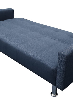 Sofa Cama Paris Lino Azul Marino, Brazos plegables, El Bazar Store, Futon 3 posiciones