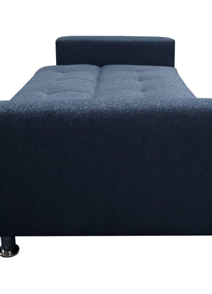 Sofa Cama Paris Lino Azul Marino, Brazos plegables, El Bazar Store, Futon 3 posiciones