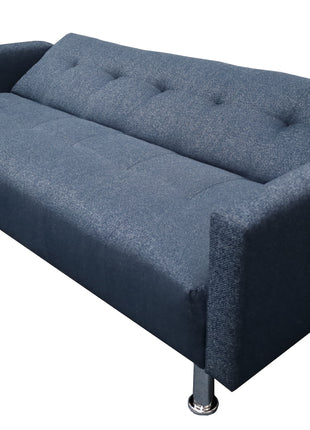 Sofa Cama Paris Lino Azul Marino, Brazos plegables, El Bazar Store, Futon 3 posiciones