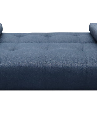 Sofa Cama Paris Lino Azul Marino, Brazos plegables, El Bazar Store, Futon 3 posiciones