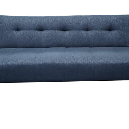 Sofa Cama Paris Lino Azul Marino, Brazos plegables, El Bazar Store, Futon 3 posiciones