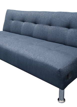 Sofa Cama Paris Lino Azul Marino, Brazos plegables, El Bazar Store, Futon 3 posiciones