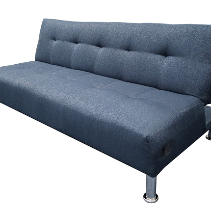 Sofa Cama Paris Lino Azul Marino, Brazos plegables, El Bazar Store, Futon 3 posiciones