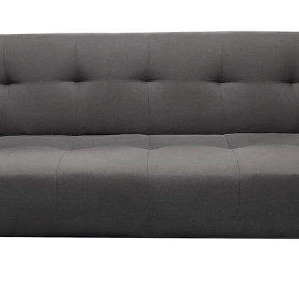 Sofa Cama Paris Lino Negro, Brazos plegables, El Bazar Store, Futon 3 posiciones