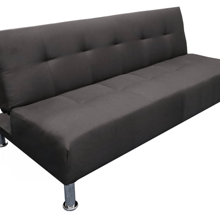 Sofá Cama Reclinable Vegas Lino Negro Futon 3 Posiciones, El Bazar Store