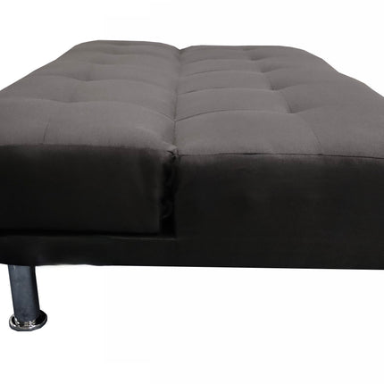 Sofá Cama Reclinable Vegas Lino Negro Futon 3 Posiciones, El Bazar Store