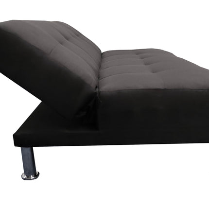 Sofá Cama Reclinable Vegas Lino Negro Futon 3 Posiciones, El Bazar Store