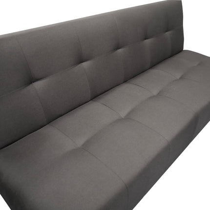 Sofá Cama Reclinable Vegas Lino Negro Futon 3 Posiciones, El Bazar Store