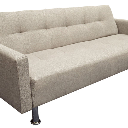 Sofa Cama Paris Lino Beige, Brazos plegables, El Bazar Store, Futon 3 posiciones
